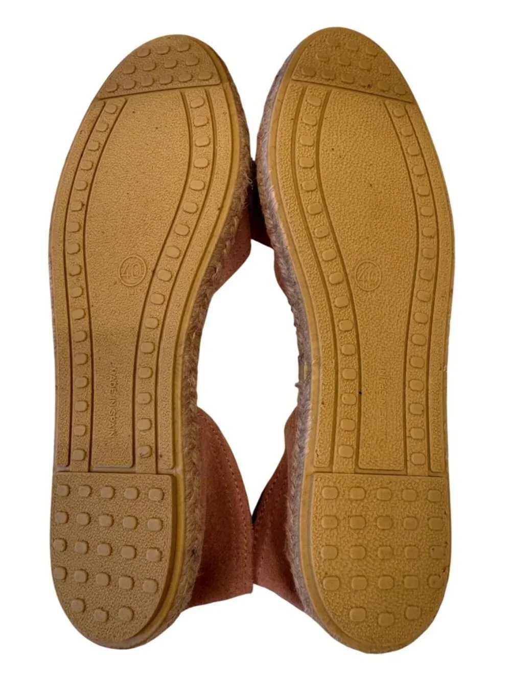 Verbenas Spain Cruz Suede Espadrille Size 40 Leather Open Toe NWOB US